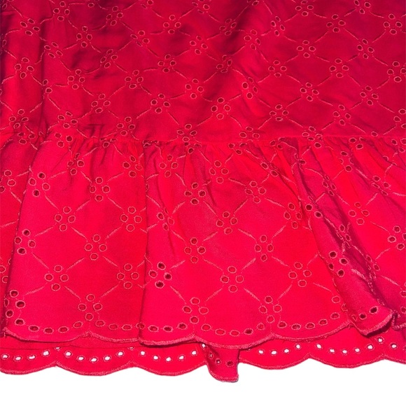 LOFT Petites Coral Eyelet Flutter Skirt 10P - Picture 4 of 5
